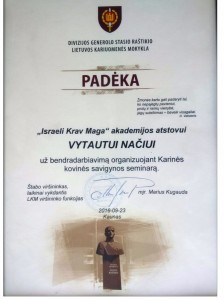 Lietuvos kariuomenė - Krav Maga-SAVBOR seminaras